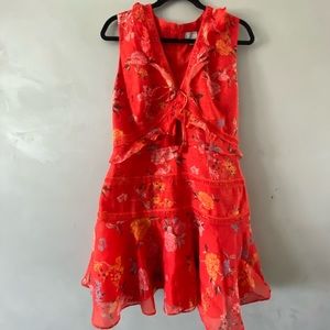 NEVER WORN. Finders Floral Orange Mini Dress.